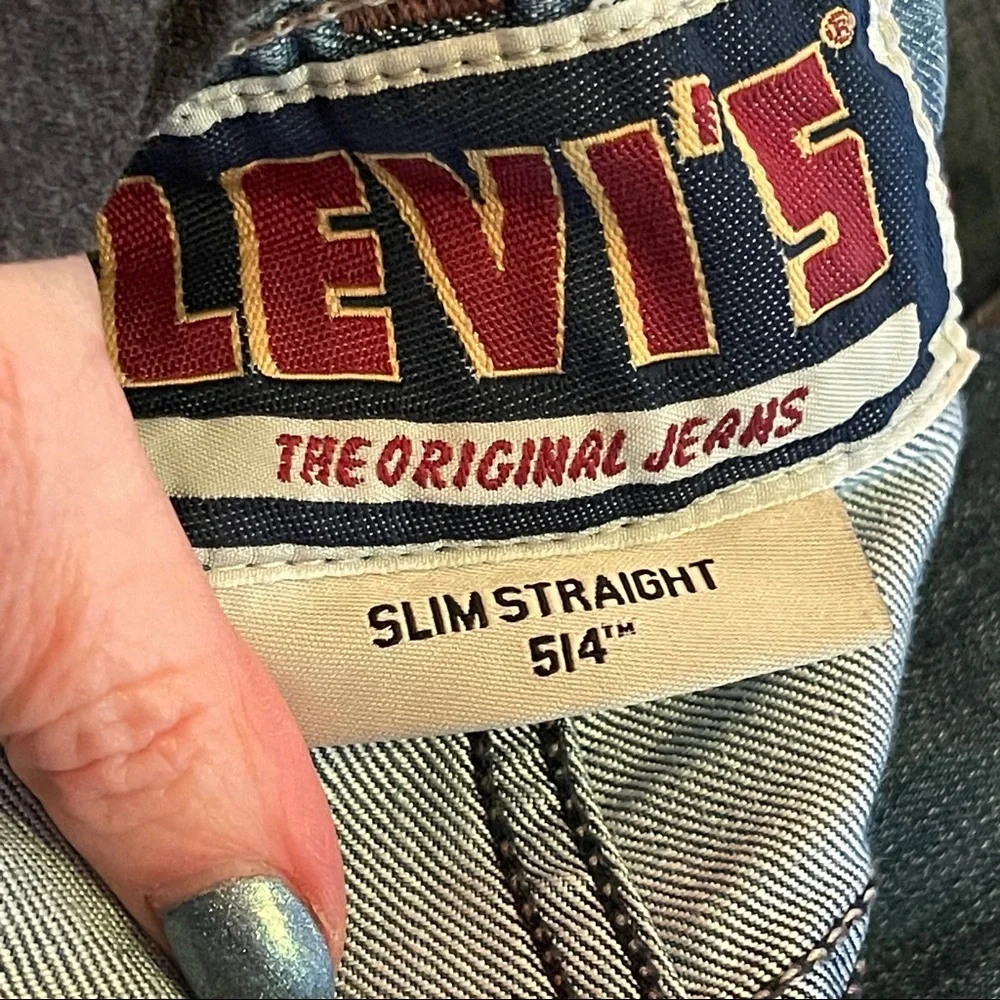 LEVI'S 514 Slim Straight denim blue jeans W32 L30
